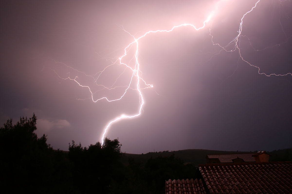severe weather - lightning during a storm