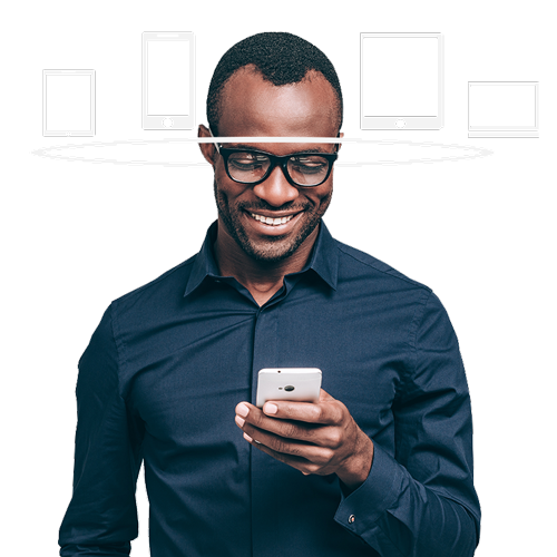 Employee completing eSafety training on mobile device