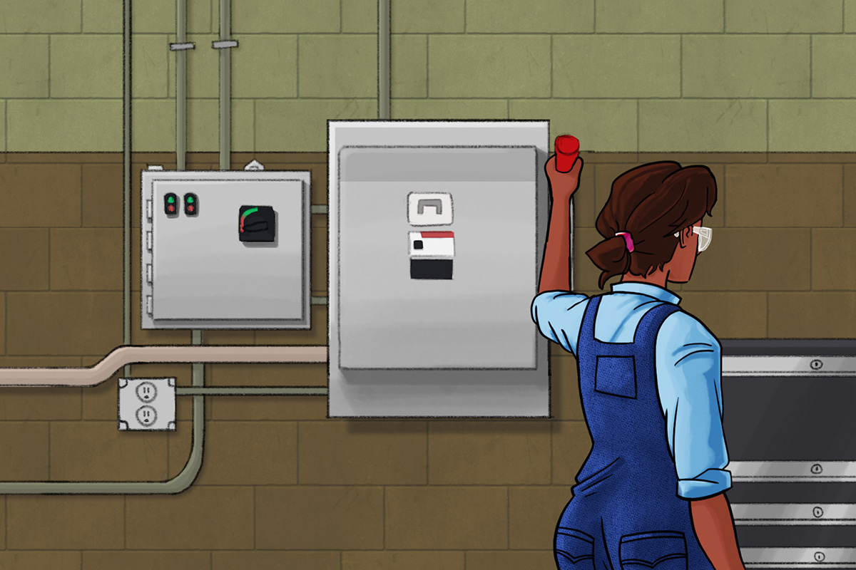 electrical safety - industrial electrical box